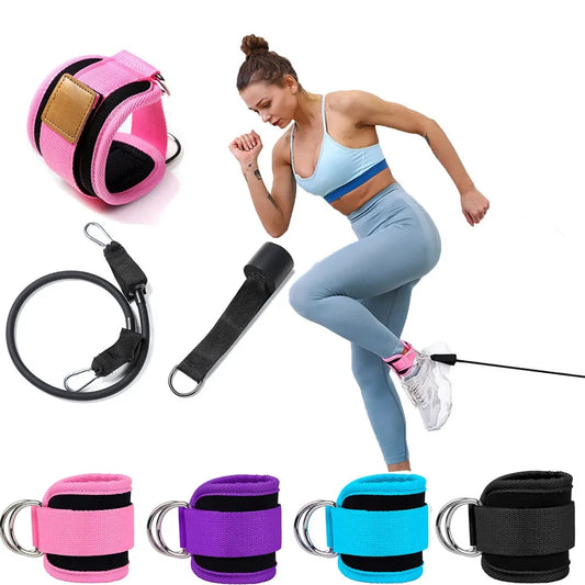 1Pcs Fitness Ankle Straps Adjustable D-Ring Foot Support Cuffs Gym Leg Strength Workouts Pulley with Buckle Sports Feet Guard