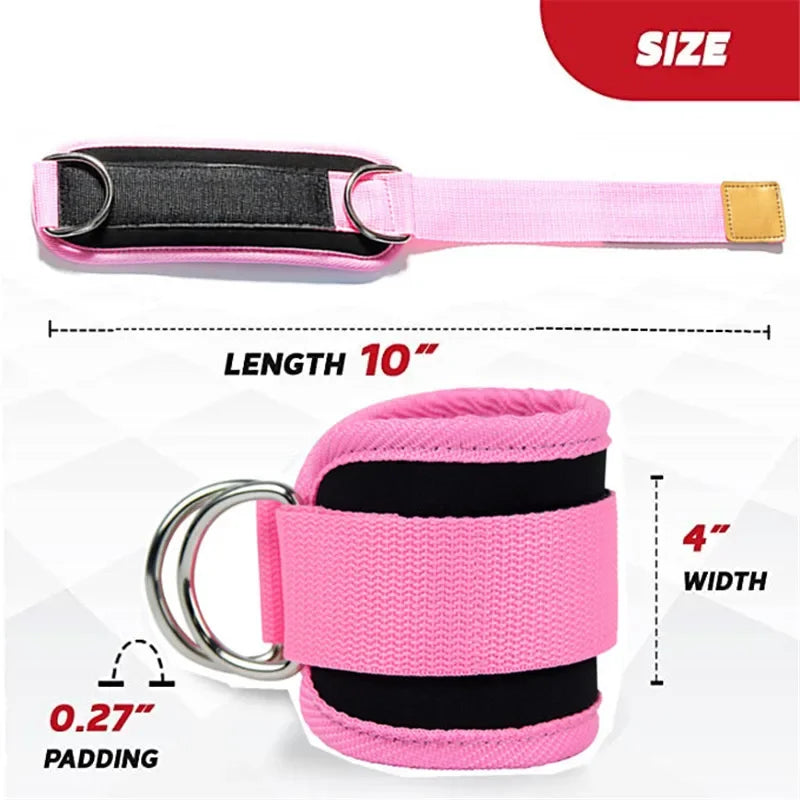 1Pcs Fitness Ankle Straps Adjustable D-Ring Foot Support Cuffs Gym Leg Strength Workouts Pulley with Buckle Sports Feet Guard