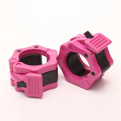 1Pair Barbell Clamps, Quick Release Barbell Lock Buckle, Dumbbell Bar Clip, Weight Plates Collar Clips for Workout Fitness Train